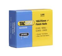 Tacwise Finish Nails 666 - 16G (25mm) Galvanised Straight Pack of 2500
