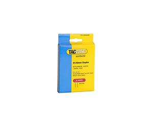 Tacwise 0768 Type 91 / 40 mm Galvanised Narrow Crown Staples, Pack of 1,000 | Narrow Crown, V-shaped Chisel Points