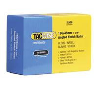 Tacwise 0772 16G/50 mm Angled Finish Nails - Box of 2,500, Silver