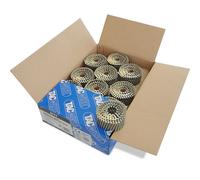 Tacwise 0777 Extra Galvanised Flat Top Coil Nails Type 2.8 x 50 mm, Diamond Point, Ring Shank, 16° Inclined, Wire Collated, Pack of 4000