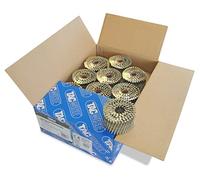 Tacwise 0964 Extra Galvanised Flat Top Coil Nails Type 2.8 x 64 mm, Diamond Point, Ring Shank, 16° Inclined, Wire Collated, Pack of 4000