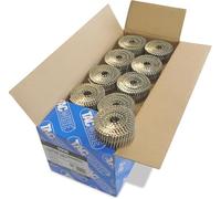 Tacwise 0998 Galvanised Flat Top Coil Nails, Type 2.1/45 mm, 16°, 14,400 | Diamond Point, 2.1 mm Ring Shank, 16° Inclined, Pack of 14,400 Wire Collated in 360 Nails per Coil