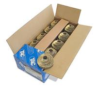 Tacwise 1000 Galvanised Conical Top Coil Nails, 2.1/27 mm, 16°, 14,400 | Blunt Point, Ring Shank, 16° Inclined, Pack of 14,400 Nails Wire Collated in 360 Nails per Coil