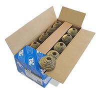 Tacwise 1000 Type 2.1 / 27 mm Galvanised Conical Top Coil Nails, Blunt Point, Ring Shank, 16° Inclined, Wire Collated, Pack of 14,400