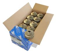 Tacwise 1005 Type 2.1 / 38 mm Galvanised Conical Top Coil Nails, Diamond Point, Ring Shank, 16° Inclined, Wire Collated, Pack of 14,400