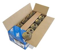 Tacwise 1006 Type 2.1 / 38 mm Galvanised Conical Top Coil Nails, Blunt Point, Ring Shank, 16° Inclined, Wire Collated, Pack of 14,400