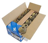 Tacwise 1006 Type 2.1 / 38 mm Galvanised Conical Top Coil Nails, Blunt Point, Ring Shank, 16° Inclined, Wire Collated, Pack of 14,400