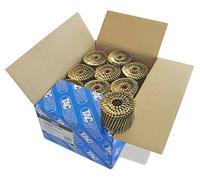 Tacwise 1021 Bright Flat Top Coil Nails Type 3.1 x 90 mm, Diamond Point, Ring Shank, 16° Inclined, Wire Collated, Pack of 4000