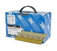 Tacwise 1120 3.1 / 65 mm Extra Galvanised Framing Nails, D Head, Ring Shank, 34° Inclined, Paper Collated, Pack of 2,200