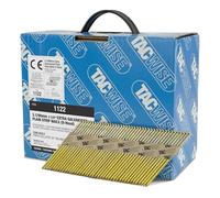TACWISE 1122 Extra Galvanised Framing Nails 3.1/90 mm, D Head, Plain Shank, 34° Inclined, Paper Collated, Pack of 2200