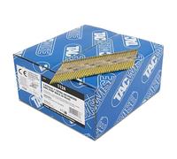 Tacwise 1124 Extra Galvanised Framing Nails 2.8 / 50 mm, 34°, Pack of 3300 | D Head, 2.8 mm Ring Shank, Paper Collated Strips
