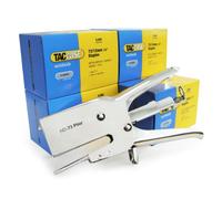 Tacwise 1199 HD-73 Heavy Duty Plier Stapler with 5 Boxes of 5,000 73/12mm Staples, Chrome
