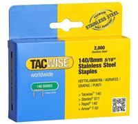 Tacwise 1216 140 Series 8mm Staples Stainless Steel - 2000 Pack - Type T50 G