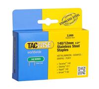 Tacwise 1220 Heavy Duty Stainless Steel Staples, 140/12 mm, Pack of 2000