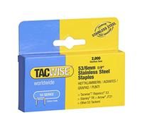 Tacwise 1268 Type 53 / 6 mm Stainless Steel Staples, Pack of 2000 | Durable and thin stitches