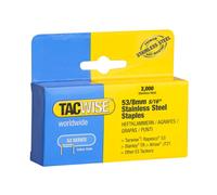 Tacwise 1269 Type 53 8mm Stainless Steel Staples-2000 Pack Fine Wire Staple Gun