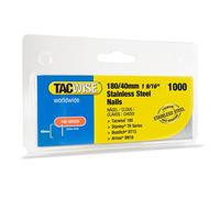 TACWISE 1511 Type 180/40 mm Stainless Steel 18G Brad Nails, Pack of 1,000, Silver