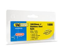 Tacwise 1512 Type 180 / 50 mm Stainless Steel 18G Brad Nails, Pack of 1000, Silver