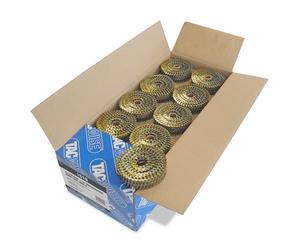 Tacwise 1518 Galvanised Flat Top Coil Nails Type 2.1 / 35 mm, Ring Shank, 16° Inclined, Wire Collated, Pack of 14,400