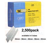 Tacwise 16 Gauge Angled Brad Nails 773 63mm Galvanised 20° Pack of 2500 for DC618K