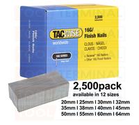 Tacwise 16G Gauge Finish Straight Brad Nails Fits F16 Paslode Dewalt Hikoki
