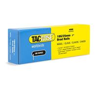 Tacwise 1710 Type 18G / 25 mm Galvanised Brad Nails, Pack of 4,000,Silver