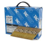 TACWISE 1723 3.1/90 mm Extra Galvanised Framing Nails, D Head, Ring Shank, 34? Inclined, Paper Collated, Pack of 1600, Silver