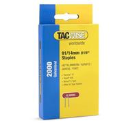 Tacwise 1758 Galvanised Narrow Crown Staples, Type 91/14 mm, Pack of 2000 | Type 91 / 14 mm Staples for Z4-140 Tacker