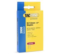 Tacwise 1782 Galvanised Narrow Crown Staples, Type 91/12 mm, Pack of 2000