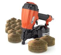 Tacwise 1796 FCN55V Air Coil Nailer with 5400 Type 2.1/38mm Galvanised Conical Top Coil Nails