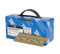 Tacwise 1809 Extra Galvanised Framing Nails 2.8/50 mm, D Head, Ring Shank, 34° Inclined, Paper Collated, Pack of 800