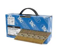 Tacwise 1810 Extra Galvanised Framing Nails 3.1/75 mm, D Head, Ring Shank, 34° Inclined, Paper Collated, Pack of 800