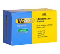 Tacwise 341 140 Series 8mm Staples for Staple Gun (Pack of 5000), Galvanized finish