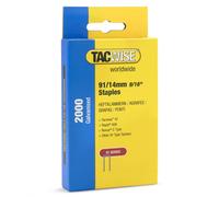 TACWISE 1758 Type 91/14 mm Galvanised Narrow Crown Staples for Z4-140 Tacker, Pack of 2000, Silver