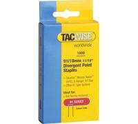 Tacwise 91 Divergent Point Staples 18mm Pack of 1000
