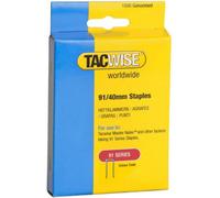 Tacwise 768 91 Narrow Crown Staples 40mm - Electric Tackers Pack 1000
