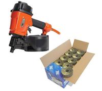 Tacwise Gcn57P Air Coil Nailer 57mm Air Nail Gun + 14,400 2.1 X 40mm Coil Nails
