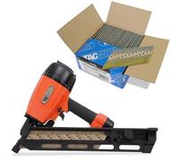 Tacwise Kdh90V 2Nd Fix Angled Strip Pneumatic Nail Gun Nailer + 2200 Ring Nails