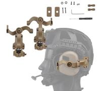 TACWJDM ARC Rail Adapter For M32 M31 Tactical Headset Compatible With Ops-Core Fast ACH ARC Rail Mounting, Helmet Headphone Accessories(Brown)