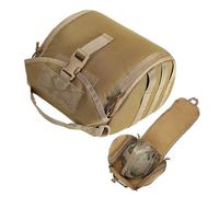 TACWJDM Tactical Helmet Padded Storage Bag, 6L Expandable MOLLE Pouch Waterproof With Anti-Scratch Lining, Multi-Purpose, For Camping, Sports, Hunting, Shooting Combat(Brown)