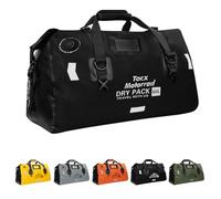 tacxmotorrad Waterproof Duffel Bag for Men/Women, Roll Top Dry Backpack Duffel Bag with Quick Fix Straps, Motorcycle Saddle Bag for Motorcycle, Rafting, Boating, Kayaking, Travel, 48L Yellow