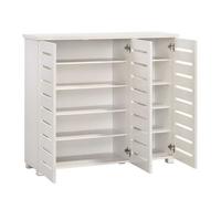 TAD | 5 Tier 3 Door White Shoe Storage Cabinet Cupboard Stand Rack Unit