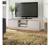 TAD | Essentials White TV Unit 2 Door 2 Shelf Living Room Cabinet 120cm