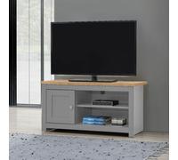 TAD | Lisbon Grey & Oak 1 Door 2 Shelves 99cm Small TV Unit Cabinet Stand Media