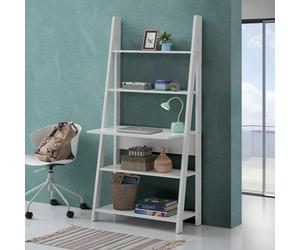 TAD | Riva Scandinavian Retro White 5 Tier Ladder Desk Shelving Shelf Unit
