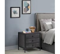 TAD | Zahra Black 3 Drawers Bedside Table Bedroom Furniture Nightstand