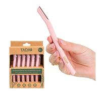 TADA Natural Beauty Biodegradable Dermaplaning Tool 12pk, Face Eyebrow Face Razors, Face Shaver & Exfoliating (Pink)
