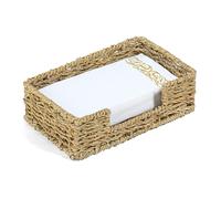 Tadacumir Disposable Guest Towel Holder Tray for Bathroom, Seagrass Paper Hand Face Towel Napkin Holder Long Rectangle Woven Napkin Ratten Wicker Dinner Basket