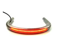 TADAFA 230mm 9.06 inch Width Retro Motorcycle Cafe Racer Seat Frame Hoop Brat Loop with LED Strip Brake Light Turn Singal Tail Light