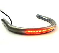 TADAFA Retro Motorcycle Cafe Racer Seat Frame Hoop Brat Loop with LED Strip Brake Light Tail Light Turn Singal